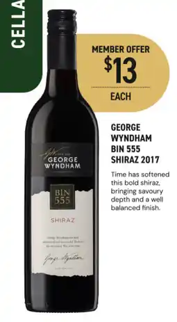 Dan Murphy's George Wyndham Bin 555 Shiraz offer