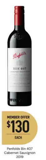 Dan Murphy's Penfolds Bin 407 Cabernet Sauvignon offer