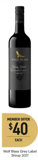 Dan Murphy's Wolf Blass Grey Label Shiraz offer