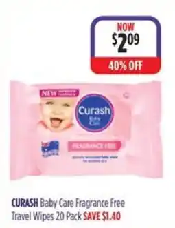 Ramsay Pharmacy Curash Baby Care Fragrance Free Travel Wipes offer