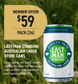 Dan Murphy's Last Man Standing Australian Lager offer