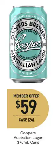Dan Murphy's Coopers Australian Lager offer