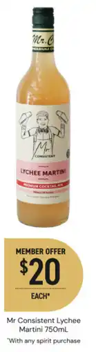Dan Murphy's Mr Consistent Lychee Martini offer