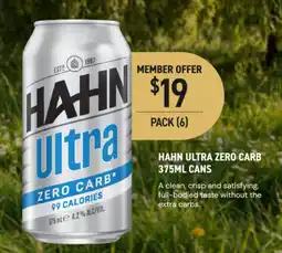 Dan Murphy's Hahn Ultra Zero Carb offer