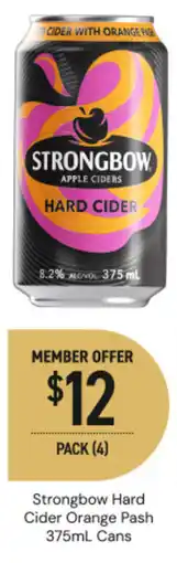 Dan Murphy's Strongbow Hard Cider Orange Pash offer