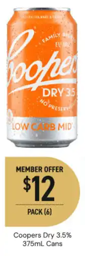 Dan Murphy's Coopers Dry 3.5% offer