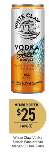 Dan Murphy's White Claw Vodka Smash Passionfruit Mango offer