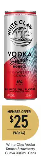 Dan Murphy's White Claw Vodka Smash Strawberry Guava offer