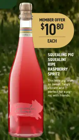 Dan Murphy's Squealing Pig Squealini Ripe Raspberry Spritz offer