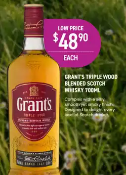 Dan Murphy's Grant's Triple Wood Blended Scotch Whisky offer