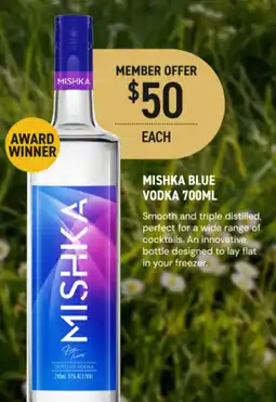 Dan Murphy's Mishka Blue Vodka offer