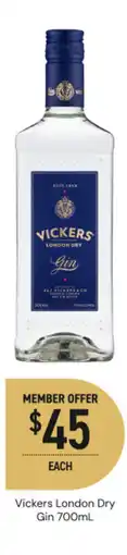 Dan Murphy's Vickers London Dry Gin offer