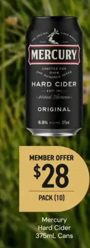 Dan Murphy's Mercury Hard Cider offer