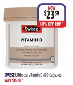 Ramsay Pharmacy Swisse Ultiboost Vitamin D 400 Capsules offer