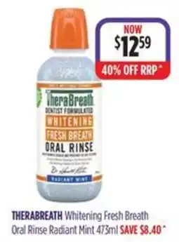 Ramsay Pharmacy TheraBreath Whitening Fresh Breath Oral Rinse Radiant Mint offer
