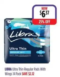 Ramsay Pharmacy Libra Ultra Thin Regular Pads With Wings offer