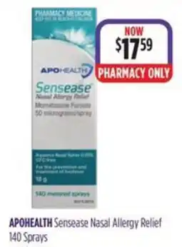 Ramsay Pharmacy APOHEALTH Sensease Nasal Allergy Relief offer