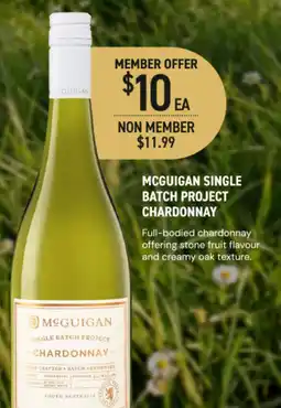 Dan Murphy's McGuigan Single Batch Project Chardonnay offer