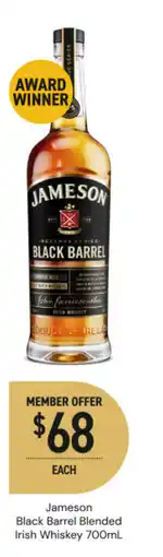 Dan Murphy's Jameson Black Barrel Blended Irish Whiskey offer