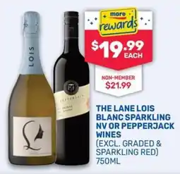 SipnSave The Lane Lois Blanc Sparkling NV or Pepperjack Wines offer
