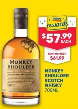 SipnSave Monkey Shoulder Scotch Whisky offer