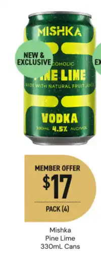 Dan Murphy's Mishka Pine Lime offer