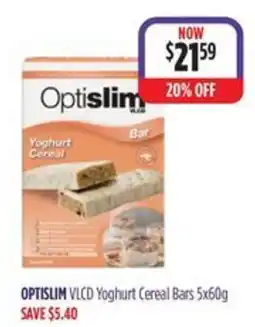 Ramsay Pharmacy Optislim VLCD Yoghurt Cereal Bars offer