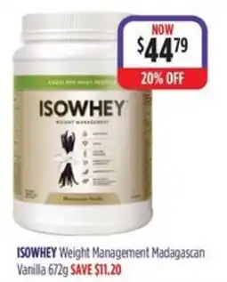 Ramsay Pharmacy ISOWHEY Weight Management Madagascar Vanilla offer