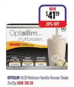 Ramsay Pharmacy Optislim VLCD Platinum Vanilla Flavour Shake offer