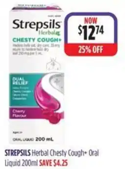Ramsay Pharmacy Strepsils Herbal Chesty Cough+ Oral Liquid offer