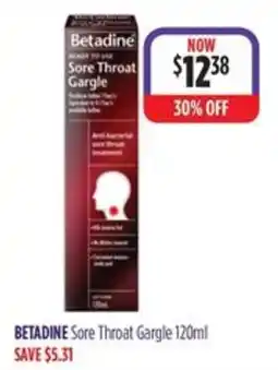 Ramsay Pharmacy Betadine Sore Throat Gargle offer