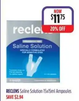 Ramsay Pharmacy Reclens Saline Solution offer
