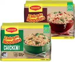 IGA Maggi 2 Minute Noodles Selected Varieties offer