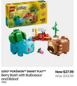 Myer LEGO POKÉMON SMART PLAY Berry Bash with Bulbasaur and Bidoof offer