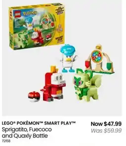 Myer LEGO POKÉMON SMART PLAY Sprigatito, Fuecoco and Quaxly Battle offer