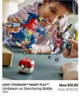 Myer LEGO POKÉMONTM SMART PLAY Umbreon vs. Garchomp Battle offer