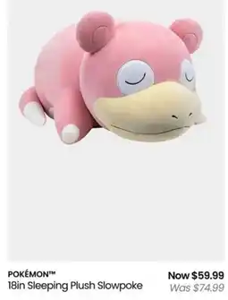 Myer POKÉMON 18in Sleeping Plush Slowpoke offer