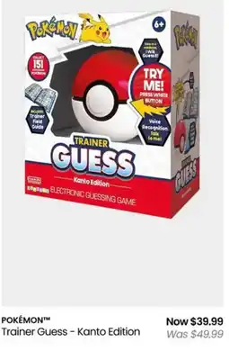 Myer POKÉMON Trainer Guess - Kanto Edition offer