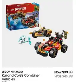 Myer LEGO NINJAGO Kai and Cole's Combiner Vehicles offer
