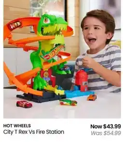 Myer HOT WHEELS City T Rex Vs Fire Station offer