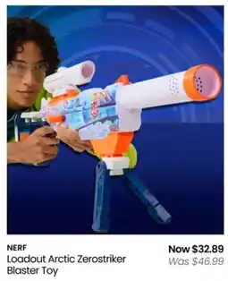 Myer NERF Loadout Arctic Zerostriker Blaster Toy offer