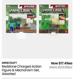 Myer MINECRAFT Redstone Charged Action Figure & Mechanism Set, Assorted offer