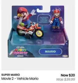 Myer SUPER MARIO Movie 2 - Vehicle Mario offer