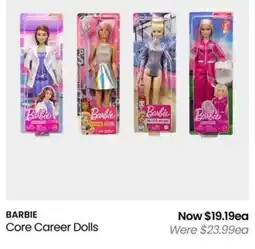 Myer BARBIE Core Career Dolls offer