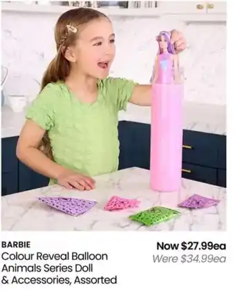 BARBIE Colour Reveal Balloon Animals Series Doll & Accessories, Assorted