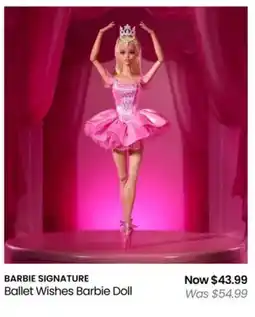 Myer BARBIE SIGNATURE Ballet Wishes Barbie Doll offer