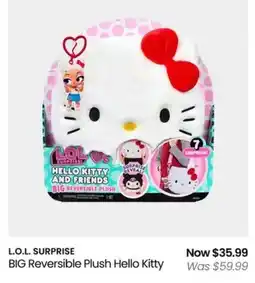 Myer L.O.L. SURPRISE BIG Reversible Plush Hello Kitty offer