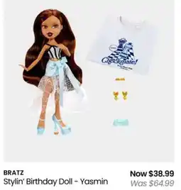 Myer BRATZ Stylin' Birthday Doll - Yasmin offer