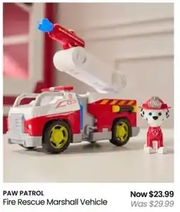Myer PAW PATROL Fire Rescue Marshall Vehicle offer
