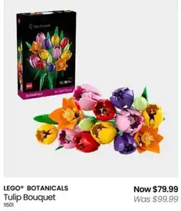 Myer LEGO BOTANICALS Tulip Bouquet offer